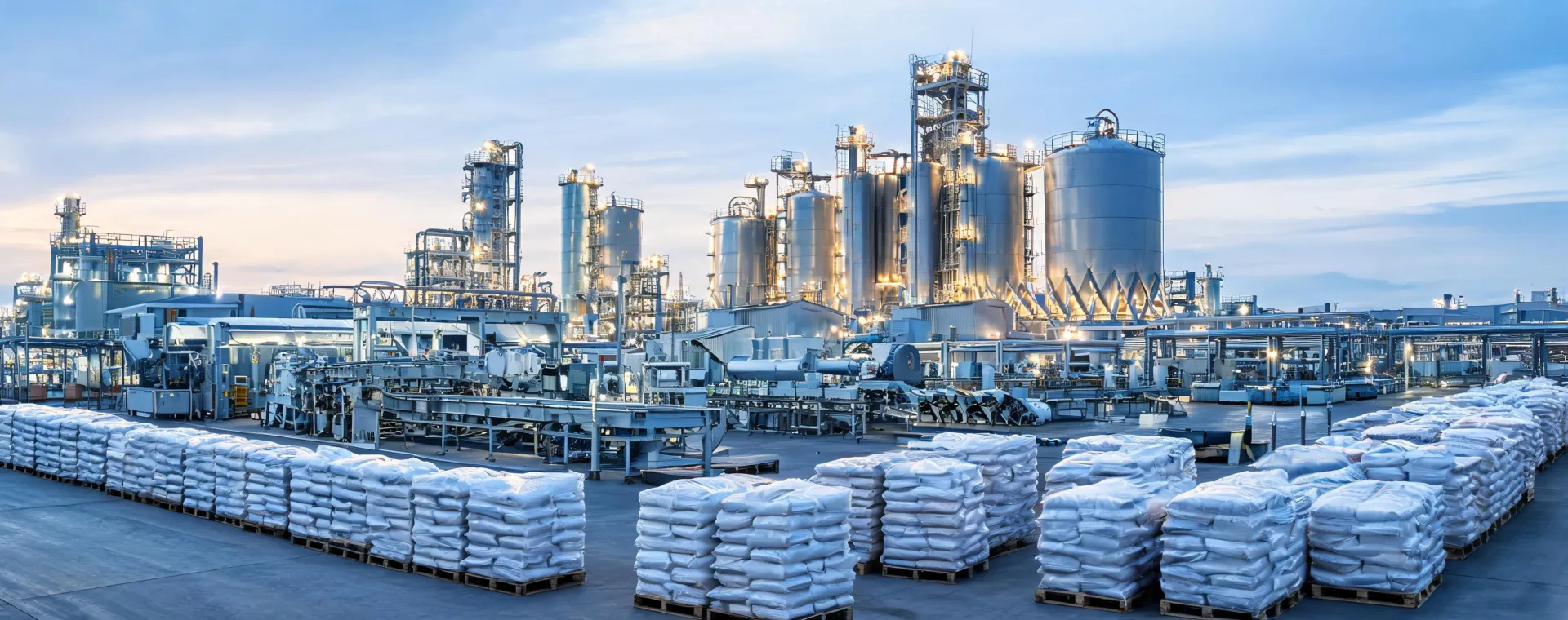 Polymer pellet silos